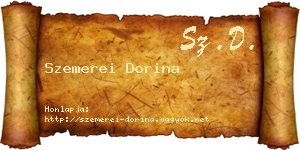 Szemerei Dorina névjegykártya