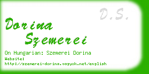 dorina szemerei business card